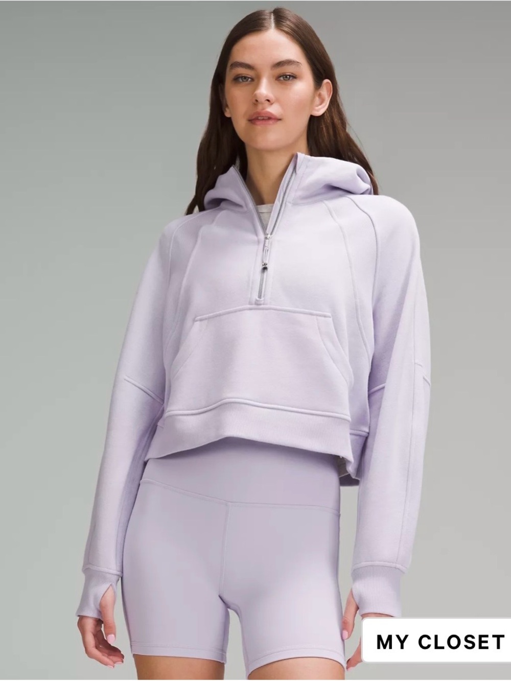 Lululemon Scuba Oversized Half-Zip Hoodie Lilac Ether XS/S